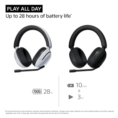 Image of Sony INZONE H5 Wireless Gaming Headset, 360 Spatial Sound, Works with PC, PS5, 28 Hour Battery, 2.4Ghz Wireless and 3.5mm Audio Jack, WH-G500 Black