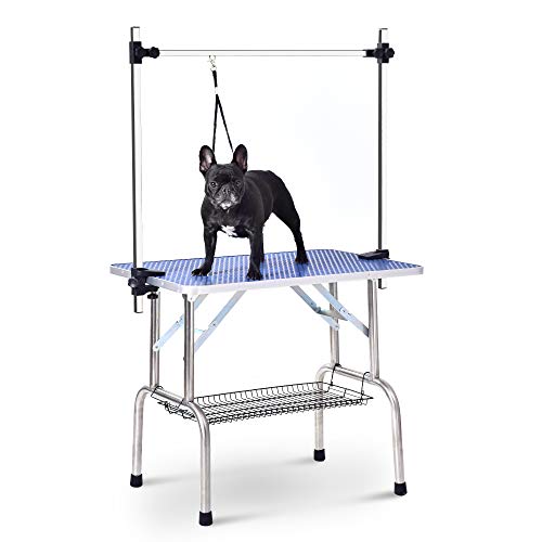 Rhomtree Professional 46″ Adjustable Pet Grooming Table Heavy Duty with Arm & Nosse & Mesh Tray for Large Dog Cat Shower Table Bath Station, Maximum Capacity Up to 330 LBS (46 inch) Rhomtree Professional 46″ Adjustable Pet Grooming Table Heavy Duty with Arm & Nosse & Mesh Tray for Large Dog Cat Shower Table Bath Station, Maximum Capacity Up to 330 LBS (46 inch)