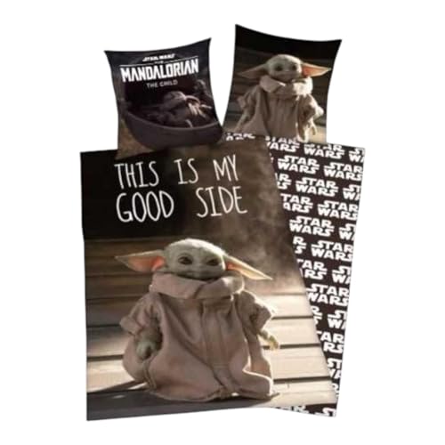arlis Parure de Lit Star Wars Housse de Couette Réversible avec Taie d'oreiller, 2 Pièces (140x200 cm + 63x63 cm), 1 Personne (Parure Star Wars)