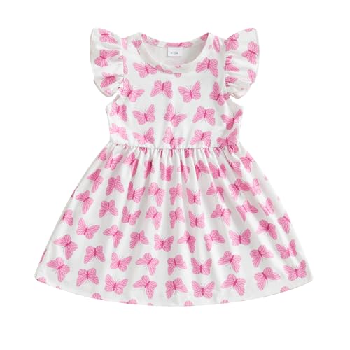 Toddler Girls' Summer Cartoon A-Line Beach Dresses