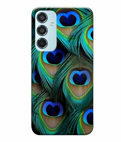 Image of Printed Hard Back Case Cover & Compatible for Samsung Galaxy M35 5G | Samsung M35 5G | Peacock Feather (Multicolor) - D1184