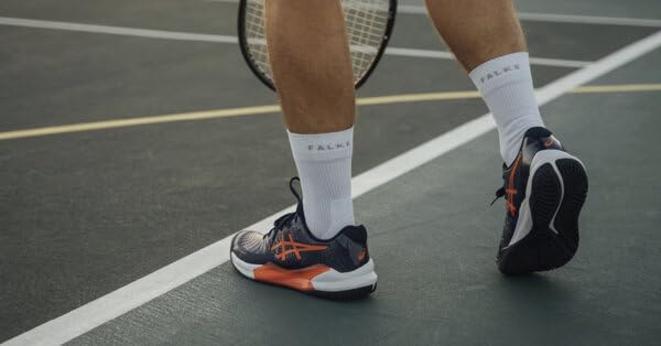 Image of FALKE Men's TE4 Tennis Socks, Crew, Lightweight, Stabilizing, Quick Dry, 1 Pair