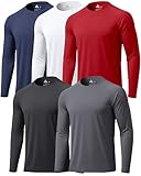 WENTTUO Fishing Shirts for Men Long Sleeve Sun Protection Hiking T-Shirts Fast Dry UV Hiking Shirts for Men Outdoor Shirt Rash Guard 2XL