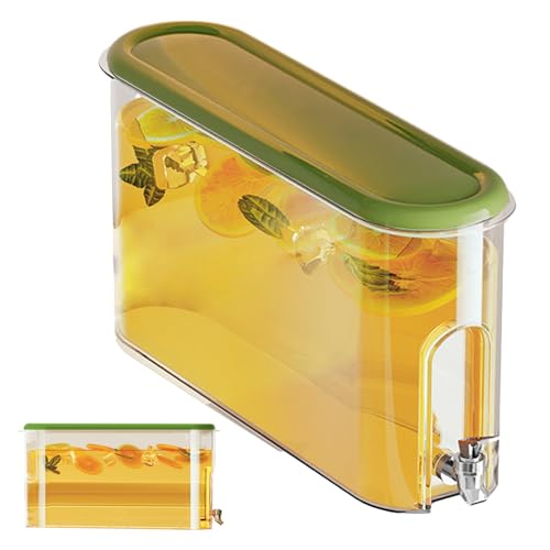 Distribuidor de agua para frigorífico, distribuidor de bebidas para frigorífico con boquilla, recipiente de zumo de 4 l con tapa, dispensador de bebida, jarra de zumo, jarra de zumo de casa, la