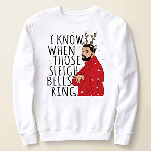 Drake ugly christmas sweater, i know when those sleigh bells ring…