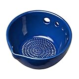 Tazón para pelar hierbas y molinillo de ajo 2 en 1 - Pelacables de hojas con 5 orificios | Plato Rallador de Resina con Drenaje Pico de Águila | Herramienta para molinillo de cocina: preparación de co