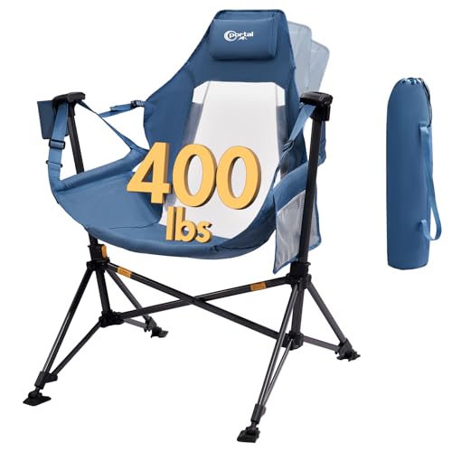 Portal Hammock Camping Chair, Portable Outdoor Swinging Chairs with Adjustable Back and Height for...