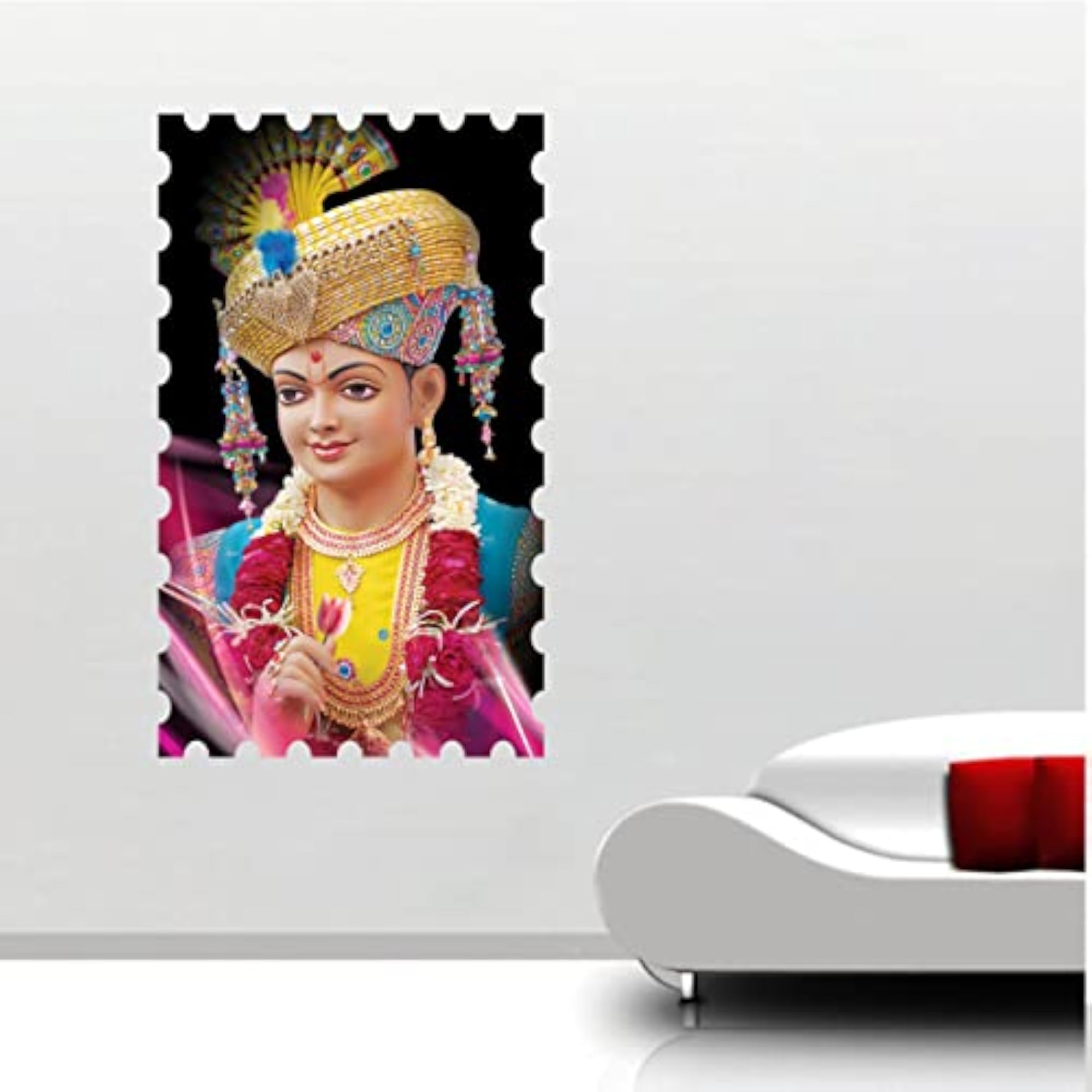 Swaminarayan Wall Sticker - PVC Vinyl Material - Matte Finish