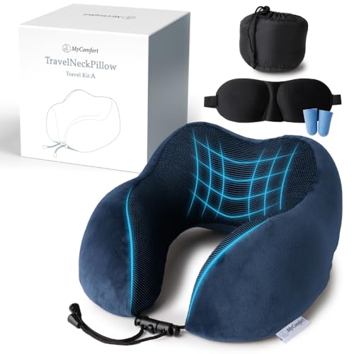【あらゆる姿勢に対応x首フィット構造】 ネックピロー 飛行機 首枕 快適グッズ 【理学療法士推奨x寝具メーカー開発x疲れ知らずのトラベルを】【車xバスx新幹線に】旅行用 便利グッズ トラベルグッズ MyComfort 【コンパクトx極上の低反発素材】(トラ