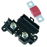 Entrada de cable en línea Portafusibles de midi/tira y fusible midi (30 A a 150 A) para coche automotriz 12 V, 50A Rojo