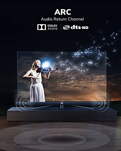 Cable HDMI 2.0 con blindaje HD y ARC para una experiencia sonora y visual sincronizada de cine 4