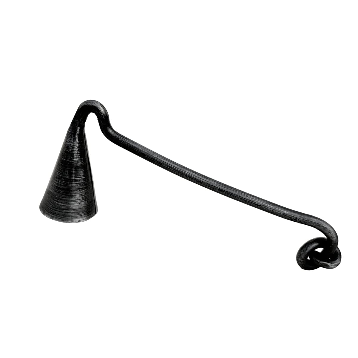 Living Ideas Hand Forged Knot Handle Metal Candle Snuffer Wrought Iron Handmade Candle Snuffer for Home Classic Look Black Antique Finish Candle Snuffer