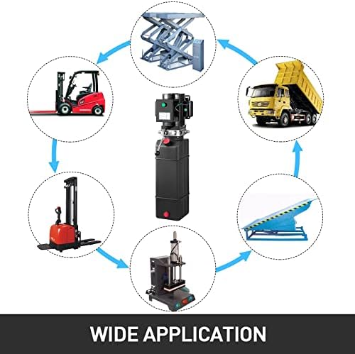 14 Quart Hydraulic Pump Unit – 3 HP, 2950 PSI, 3.5 Gallon Reservoir for 2 & 4 Post Car Lifts, Heavy Duty Auto Repair Jack, Durable Steel Tank Power Supply