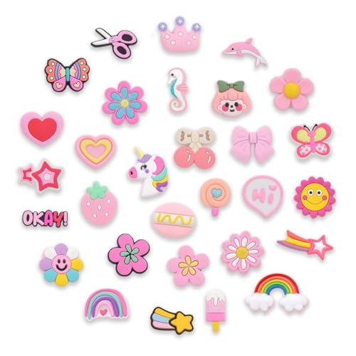 SULIUDAJI Adornos Para Zapatos, 30 Pins Para Crocks, Decoración De Zapatos Para Niñas Mujeres Niños Y Hombres