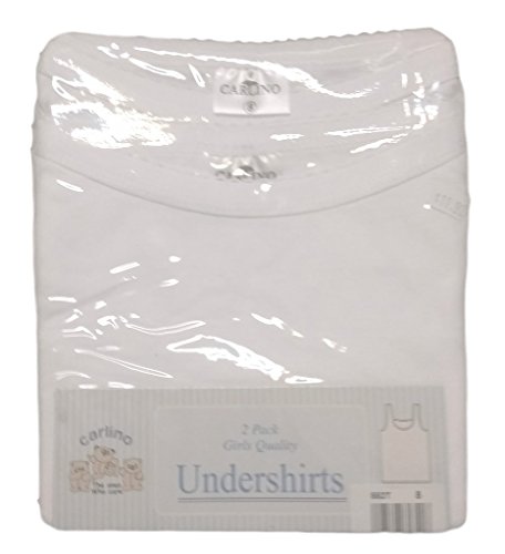 CARLINO Girl's 2-Pack Spaghetti Strap Camisole Undershirts - 100% Cotton, Extra Soft3