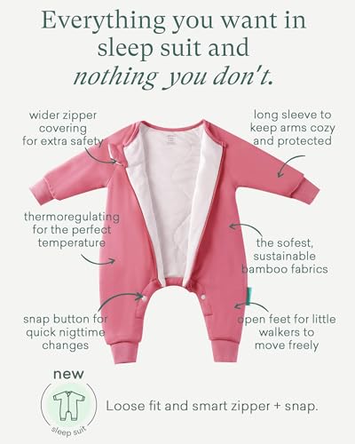 Image of PurComfy Supersoft Active Toddler Sleepsuit 1.0 TOG Long Sleeve Wearable Blanket with Legs All-Season Cozy Sleeper