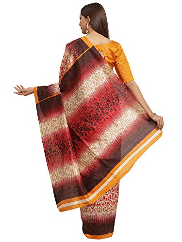 Image of AKHILAM Women's Bhagalpuri Art Silk Saree With Blouse Piece