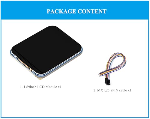 Image of 1.69inch LCD Display Module IPS Display Panel Compatible with Raspberry Pi 5 /4B /3B+ /3B /2B /Zero W /WH /Zero 2 W /Ar-duino / STM32, Embedded ST7789V2 Driver Chip, SPI Interface
