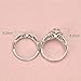 Wuziwen Pear Wedding Engagement Ring Set for Women 925 Sterling Silver Cubic Zirconia Size 8