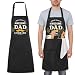 XLSXEXCL Funny Apron for Men Cooking Grilling BBQ Chef Apron Adjustable Kitchen Cooking Aprons with Pocket for Dad Husband Birthday Father's Day, Awesome Dad