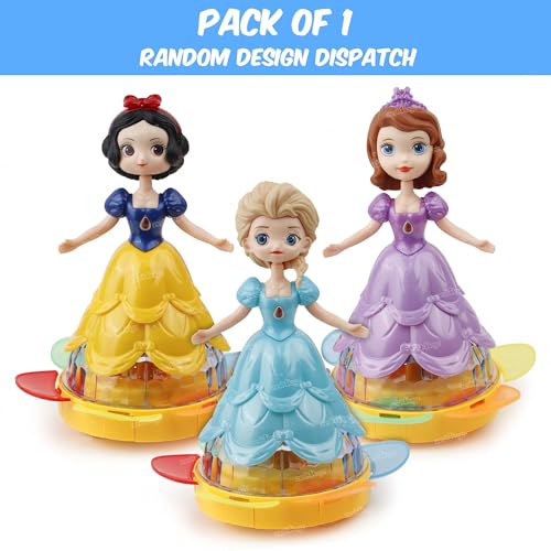 Image of Zest 4 Toyz Little Doll for Kids with Colorful LED Light and Music Effects 360 Degree Rotation Battery Operated Toys for Boys and Girls Multicolor