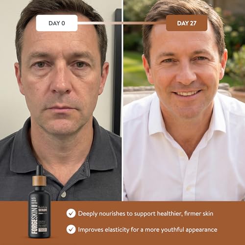 Image of FORGE SKIN Night Beef Tallow Serum for Men [TALLOW-BASED] - Facial Essence for Face Wrinkles with Essential Oils - Natural Green Tea Skincare for Radiance and Skin Hydration (1.7 OZ)