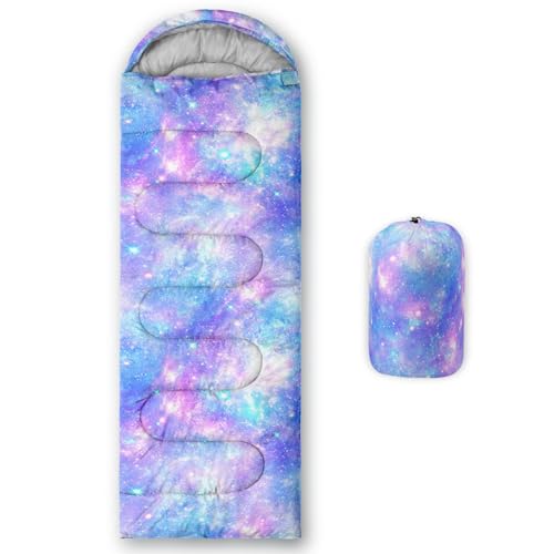 Image of QOOMO Axolotl Cute Camping Sleeping Bags,3 Season Warm & Cool Weather,Lightweight,Waterproof Sleeping Bags for Adults & Kids,Traveling,and Outdoors
