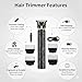 T9 Beard Trimmer for Men with Hair Clippers | Rechargeable Beard Shaver with 4 Limit Combs | Precision Styling Kit for Barbers Haircut | USB Type-C Charging Professional Shaver Gift, Black
