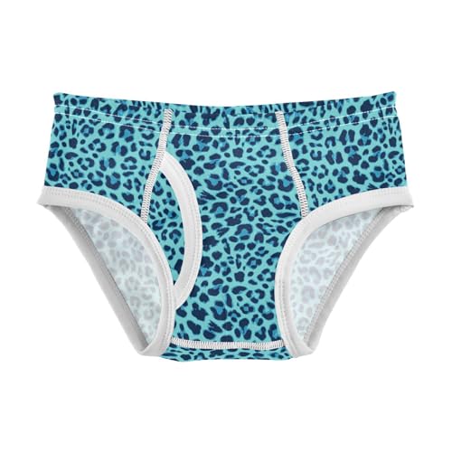 Boys' Underwear Cotton Little Boys Blue Leopard Print Briefs Soft Toddler Underwear 2T-8Y