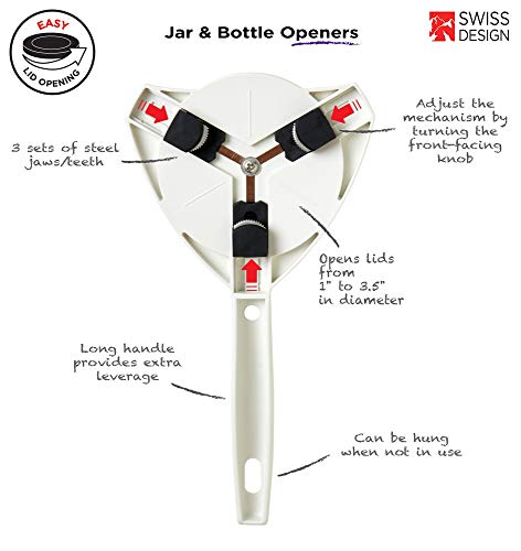 Kuhn Rikon Strain-Free Adjustable Gripper Jar Opener — view 2