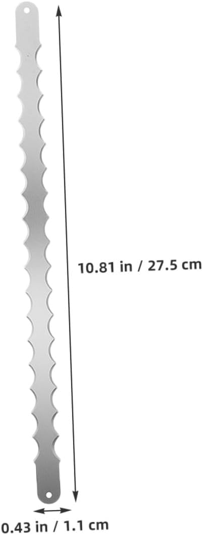 TEHAUX 2 Pcs Stainless Steel Bow Knife Replacement Blades Serrated Slicer for Sourdough and Homemade Loaf Even Slicing Cutter Parts 2pcs (Single Double Blade)