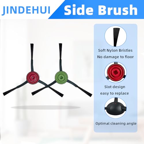 Kit Accesorios de Recambio para HONITURE G20, G20 Pro, para Laresar Evol 3 Robots aspiradores, 2 Cepillo Principal, 6 Cepillos Laterales, 6 filtros Hepa 4 Almohadilla para la Mopa - imagen 4