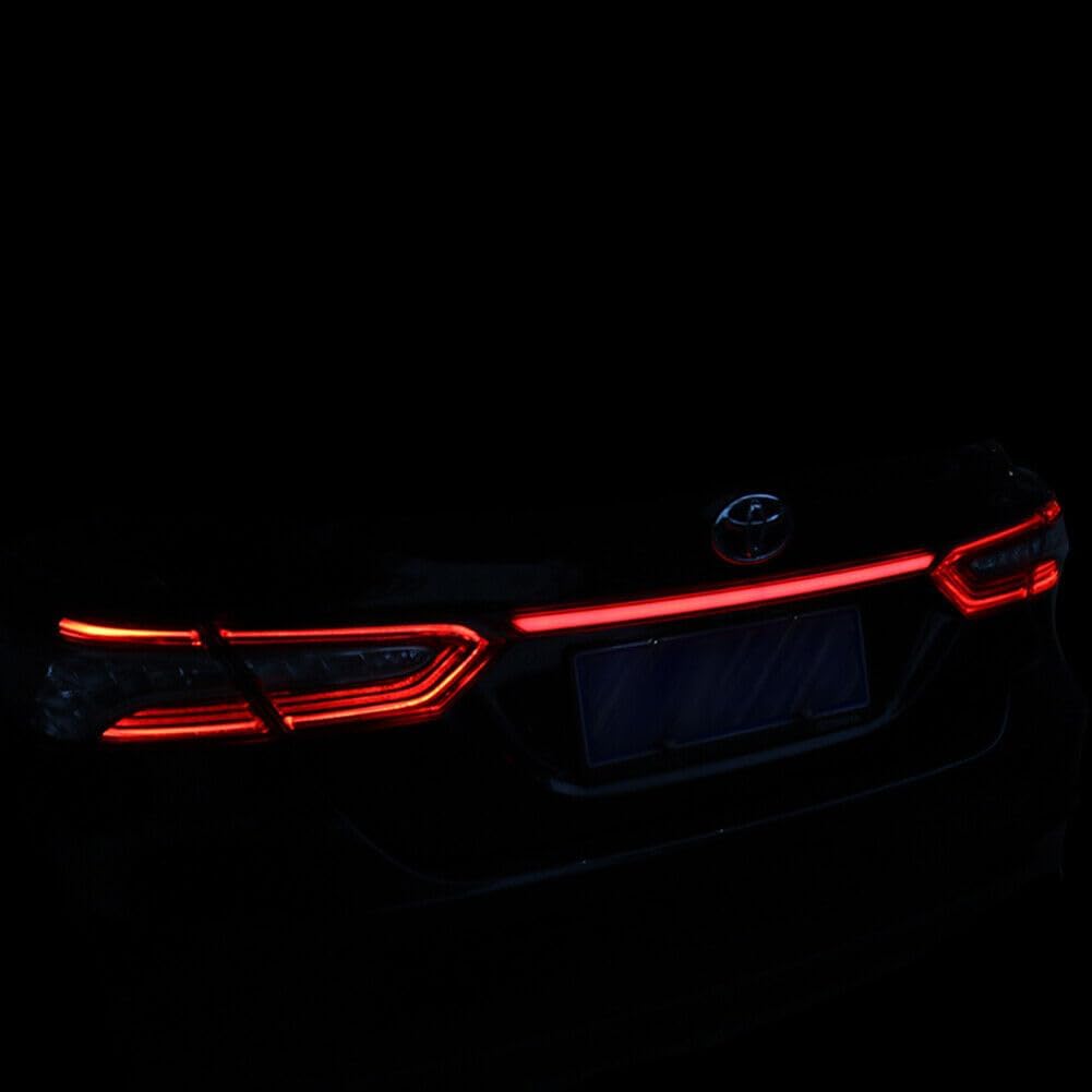 3D Optic Red Lens Full LED Through Type Rear Sequential Turn Signal Tail Light Brake Lamp for 2018 2019 2020 2021 2022 2023 Toyota Camry