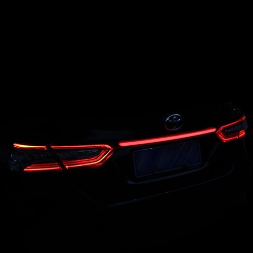 Miniatura 7 de Lente roja óptica 3D Full LED a través del tipo de señal de giro secuencial trasera luz trasera lámpara de freno para Toyota Camry 2018 2019 2020