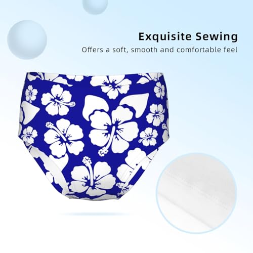 Hawaiian Hibiscus Flowers Girls' Underwear Soft Cotton Little Girls Panties Comfort Briefs3