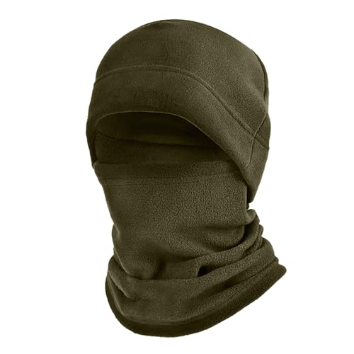 Windproof Face Cover Neck Gaiter Winter Fleece Balaclava Ski Mask for Men (Green) - image 1