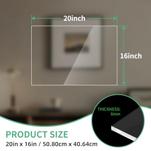 Image of 5 Pack 16x20 inch Plexiglass Sheets 1 /4 inch Thick,6mm Clear Acrylic Sheet
