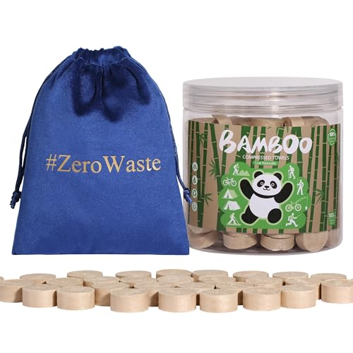 Compressed Towel Tablets - Disposable Bamboo Compostable Toilet Paper Tablets