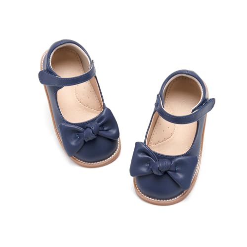 Image of Flaryzone Toddler Little Girl Mary Jane School Uniform Oxfords Flat Dress Shoes