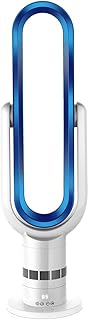 Wentylator wieżowy Wentylator Wentylatorski z zdalnym cichym chłodzeniem Easy Clean Space-Saving Portable Bradeeless Wentylator do sypialni Kuchnia,Blue,D