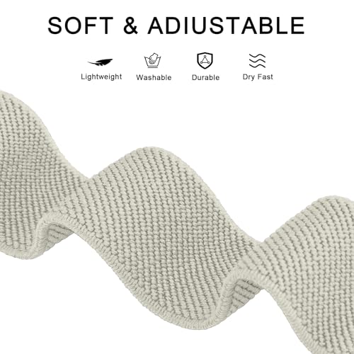Image of Tobfit Nylon Strap for Samsung Galaxy Fit 3 (Watch Not Included), Flexible Premium Elastomer Nylon Adjustable Watch Band for Galaxy Fit3 2024 SM-R390 Men & Women