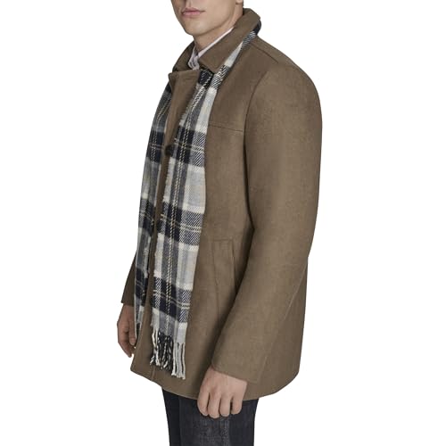 Image of Dockers Men's Weston Wool Blend Coat With Scarf (Regular and Big & Tall)