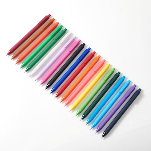 Kaco SY Pure Colored Gel Pens 0.5Mm 20 Pieces Set Colorful Multi-Color Ink Fine Point Comfort Grip Quick Drying Pens thumb #5