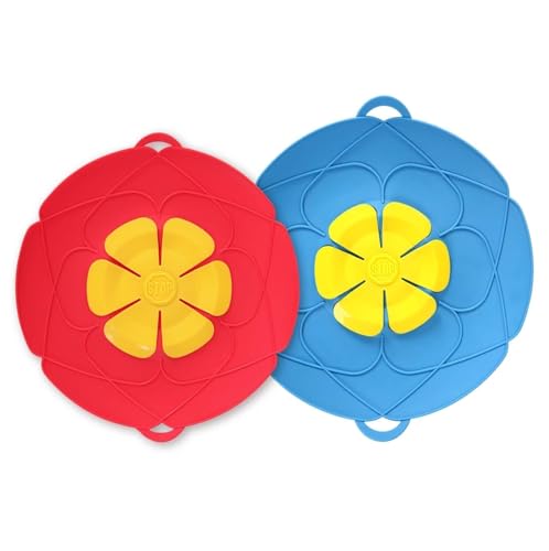 Coperchio in silicone con tappo anti-versamento for padelle e pentole Coperchi in silicone for la protezione dal bollore, coperture for alimenti Cestello for la cottura a vapore anti-traboccamento Pro