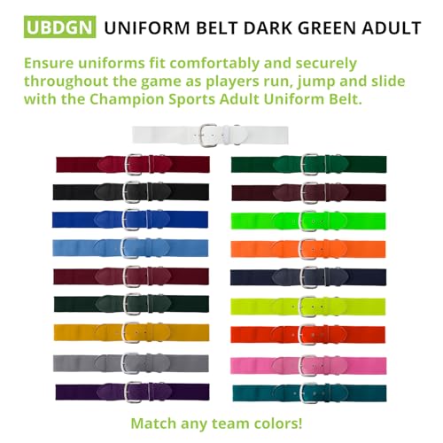 Image of Champion Sports Baseball & Softball Belt - Stretch Fit Uniform Belt for Youth & Adult Players, Multiple Colors