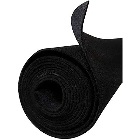 Polymat ™ Quality 10ft by 3.75ft Wide Black Auto Rv Trunk Liner Autotrim Dash Cover Headliner Dj Cabinet Pad Store Display Wrap Latex Backed Carpet Cover