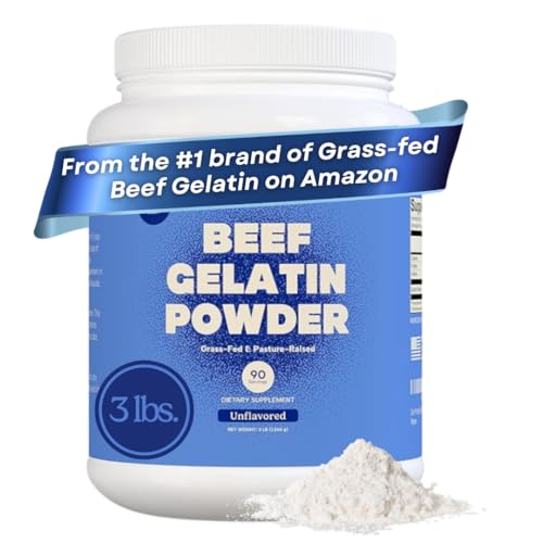 Zen Principle Grass-Fed Gelatin Powder, 3 lb. Custom Anti-Aging Protein for Healthy Hair, Skin, Joints & Nails. Paleo and Keto Friendly. Cooking and Baking. GMO-Free and Gluten-Free. Unflavored.