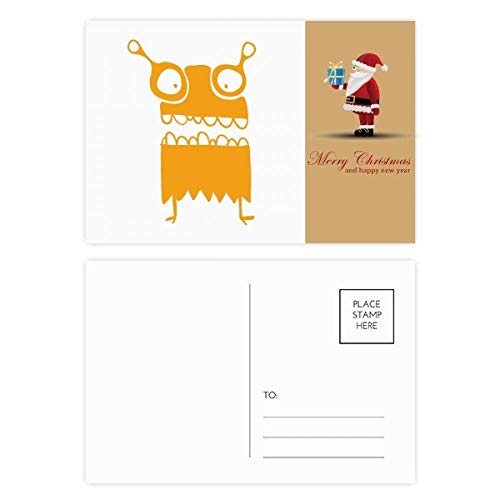 Cartes postales Universe Alien Monster jaune pour correspondance Noël