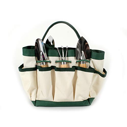 PLANETE PLANTE - Set De Jardinage 4 Pieces Avec Sac et 10 Marqueurs - Beige - Outils De Jardinage - 25 cm - À Partir de 3 ans