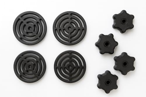 Outdoor Mud Kitchen Accessories Mud Kitchen Accessories UV-Resistant Plastic Burners and Knobs 4-Inch Diameter Spinning Knobs 8-Piece Set for Kids Play Kitchen